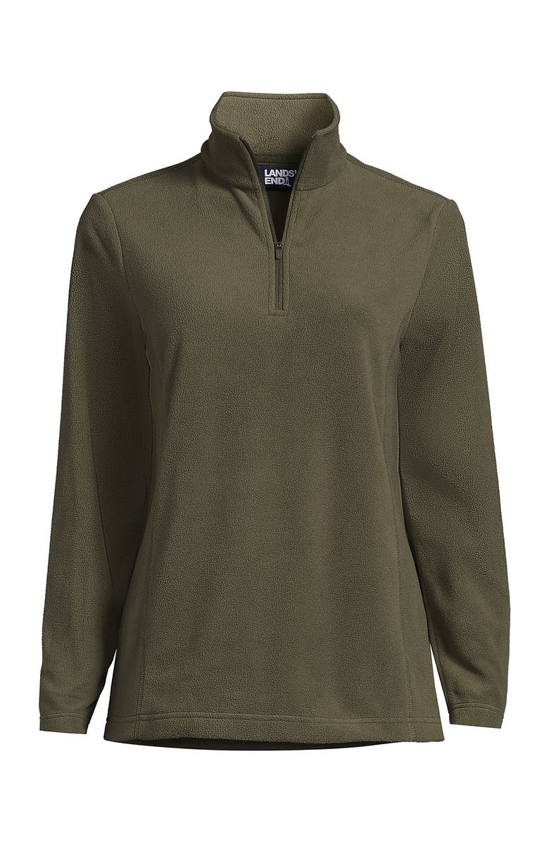 Lands' End Anyweather Fleece Quarter Zip Pullover, Alternate, color, Forest Moss