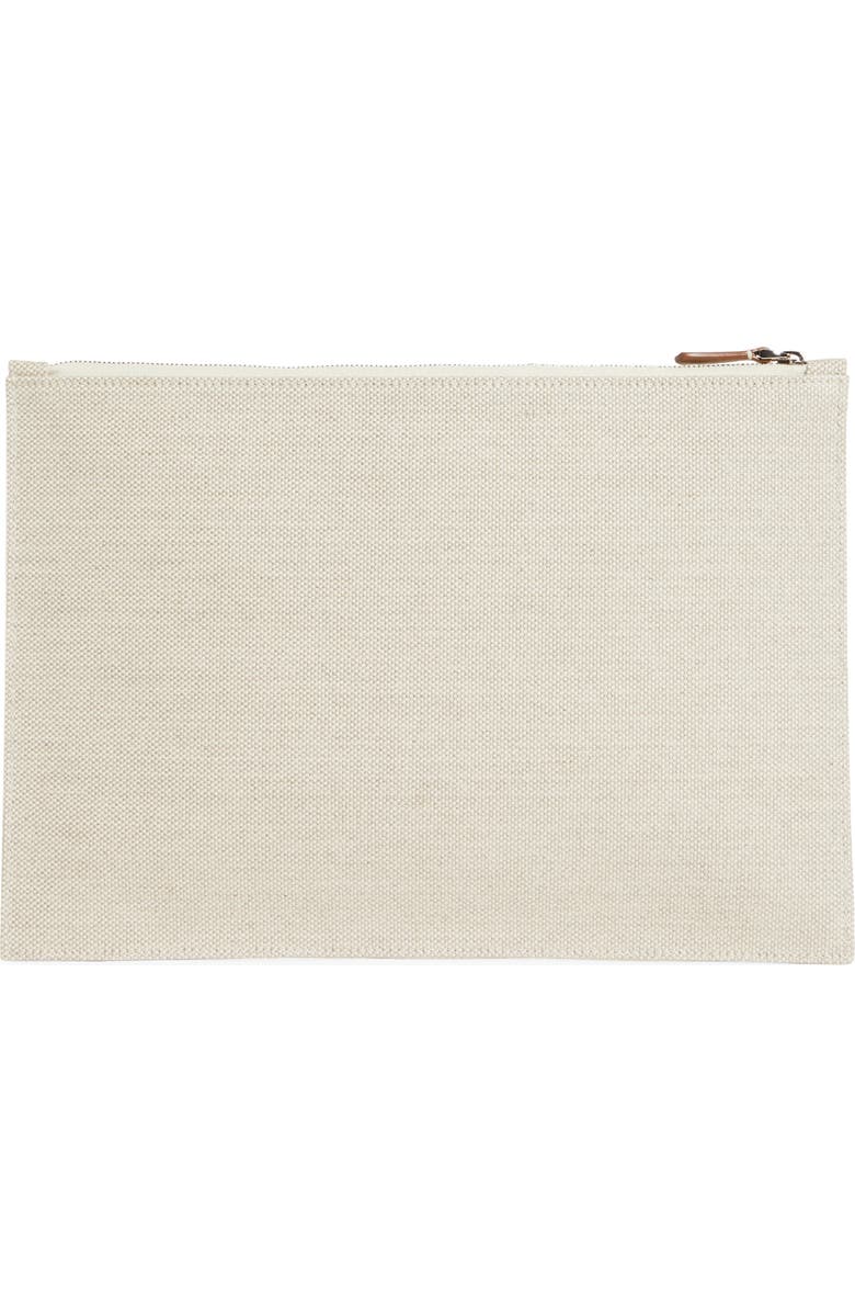 Loro Piana The Suitcase Stripe Linen & Cotton Pouch, Alternate, color,