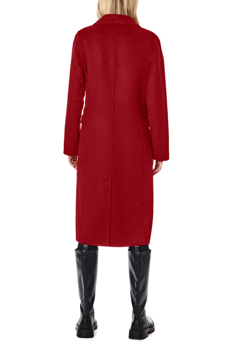 Double Breasted Coat, Alternate, color, RED CURRANT