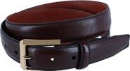 Trafalgar 30MM Pebble Grain Leather Belt with Gold Buckle