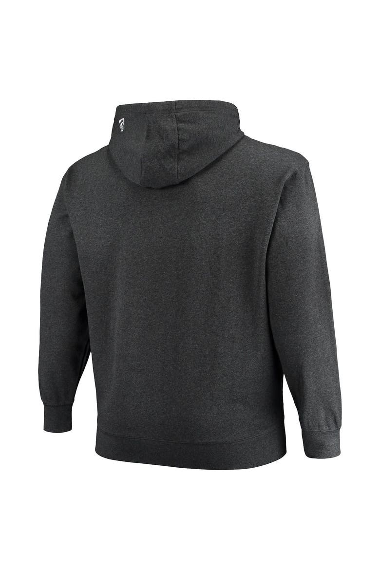 Men's New Era Charcoal Los Angeles Chargers Big & Tall Primary Logo Pullover Hoodie, Alternate, color, Charcoal