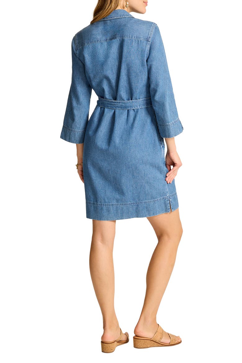 Belted Denim Shirtdress, Alternate, color, INDIGO OASIS WASH