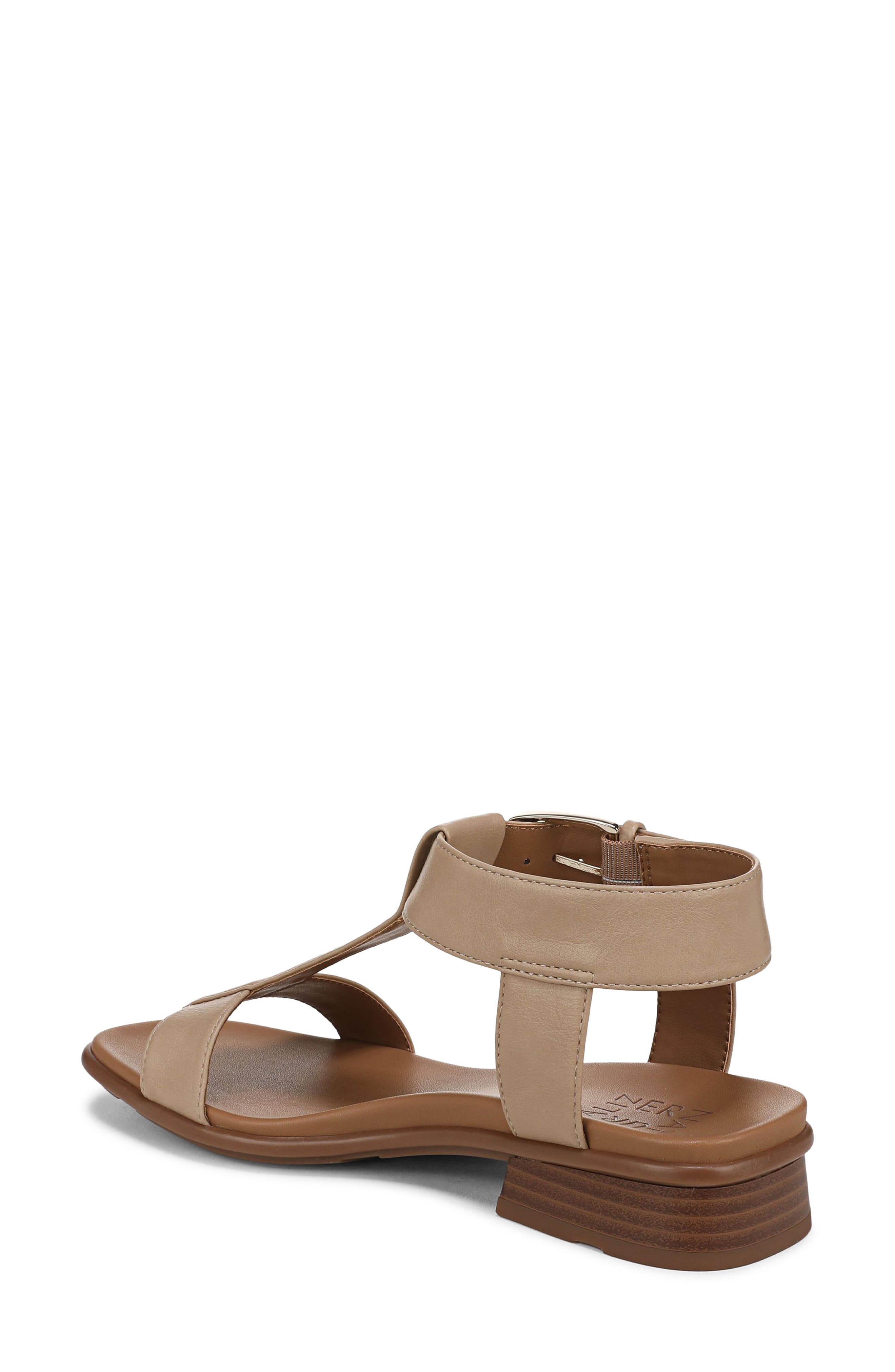 Easton T-Strap Sandal, Alternate, color, TAN FAUX LEATHER