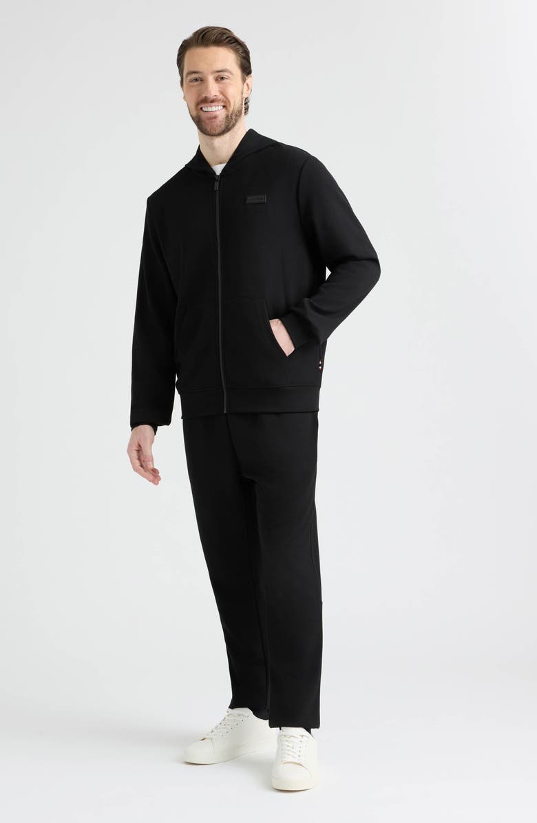 Hunter Monty Scuba Zip Hoodie, Alternate, color, Black