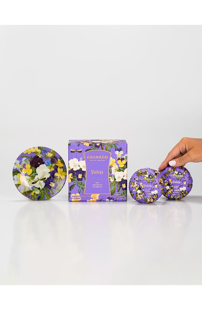 GRANADO Violeta Bar Soap Duo & Glass Tray Kit, Alternate, color, NO COLOR