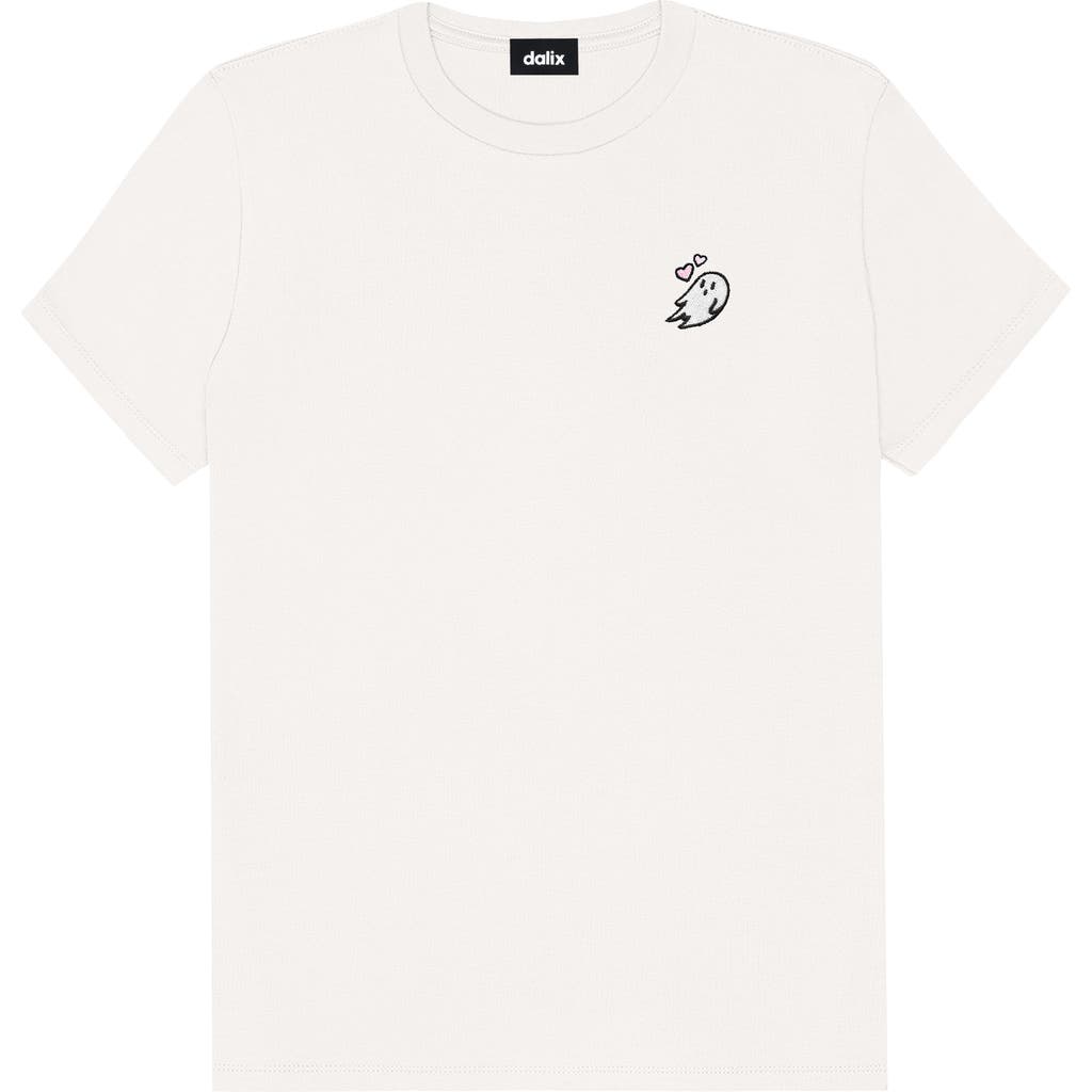 Dalix Heartly Ghost Tee In Vintage White