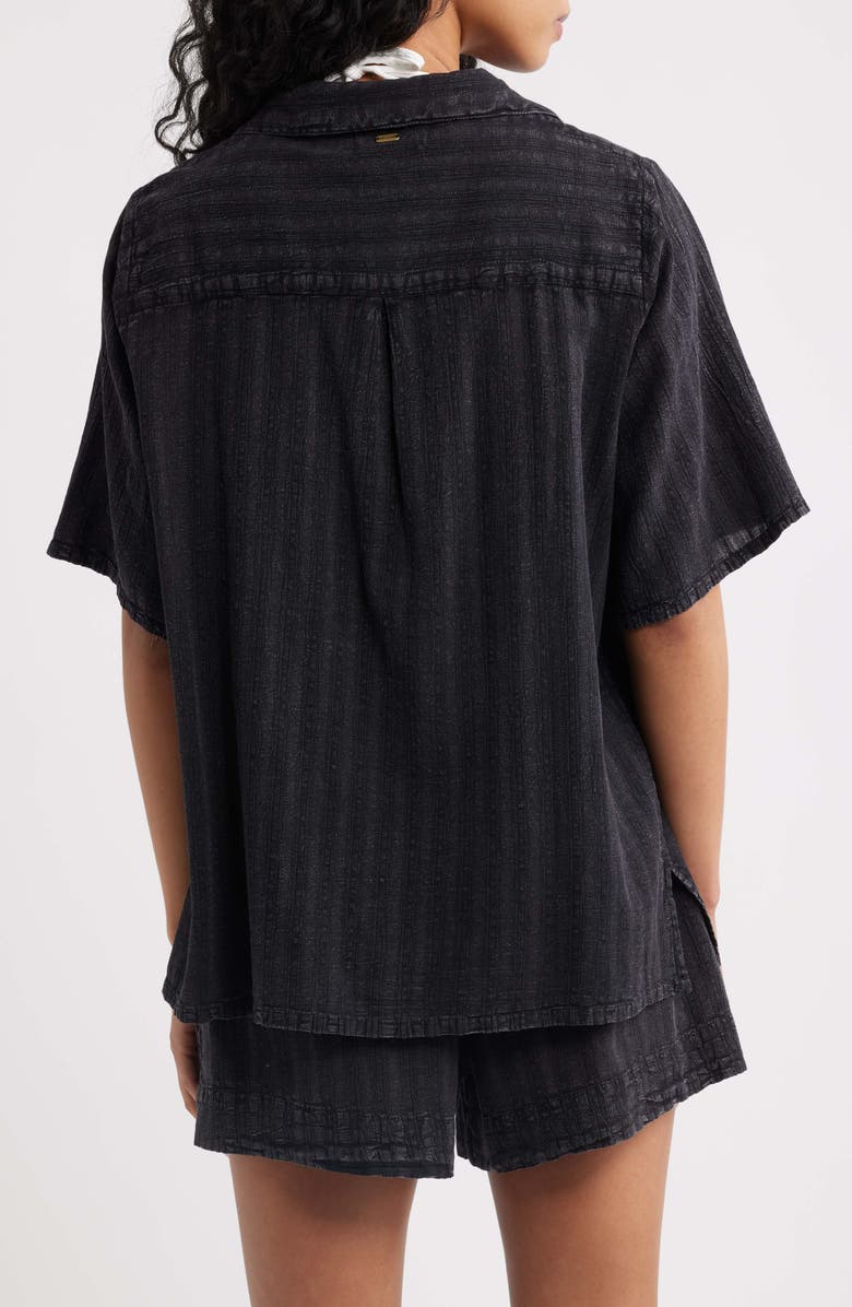 Rip Curl Topango Embroidered Shirt, Alternate, color, Black