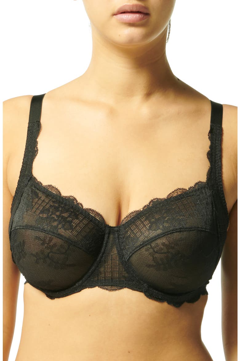 Reve Full Cup Underwire Bra, Main, color, BLACK