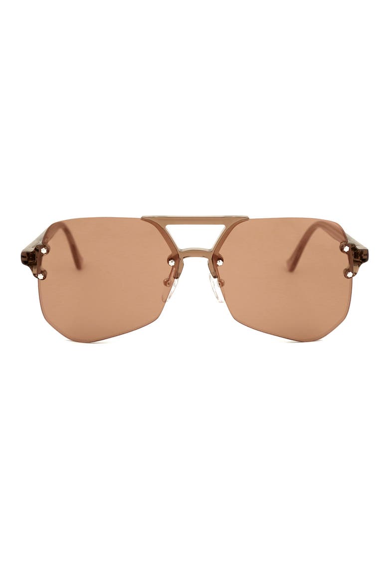 Yesway 62mm Aviator Optical Frames, Main, color, TAN / TAN