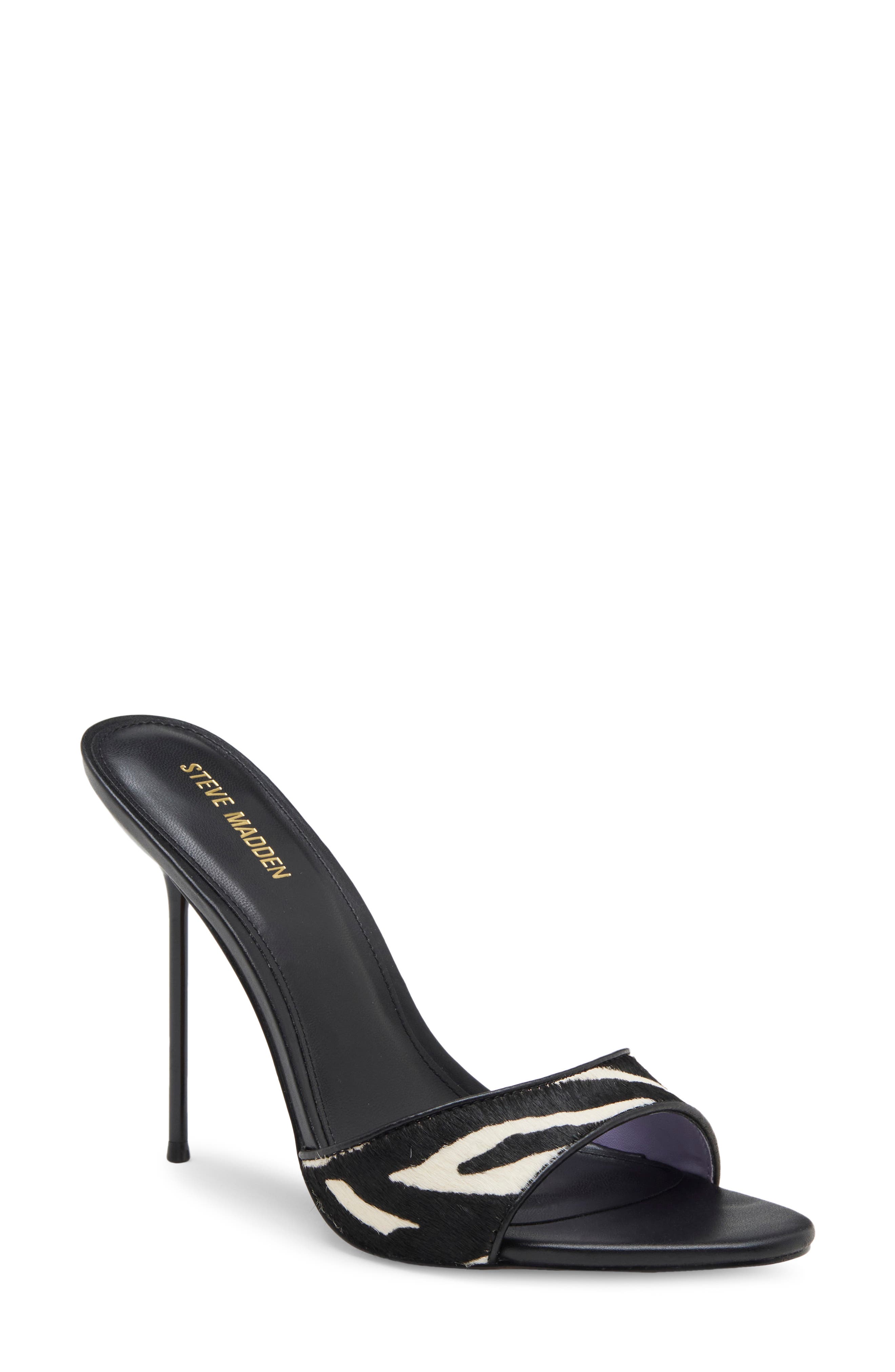 Davina Genuine Calf Hair Sandal, Main, color, ZEBRA