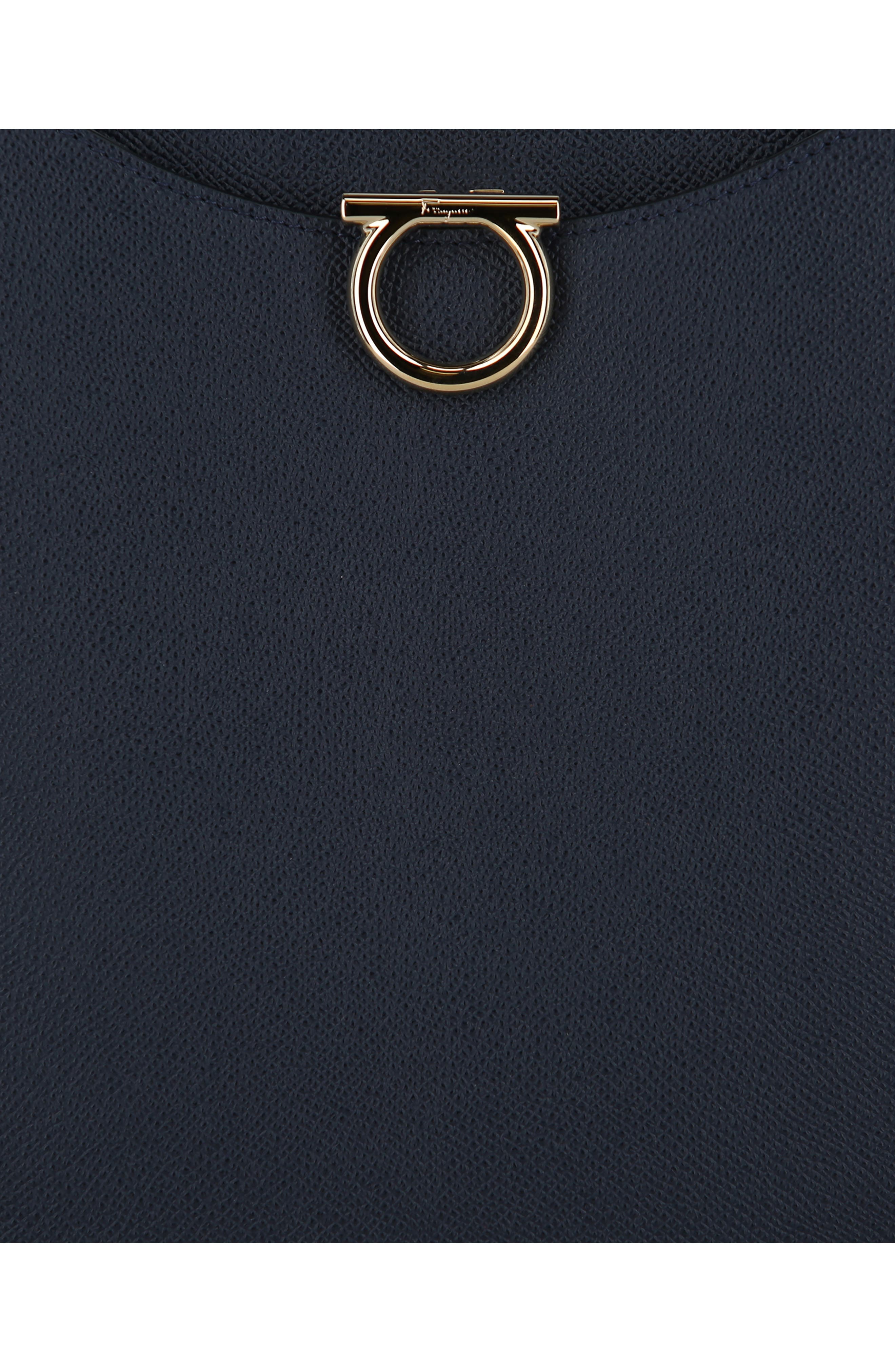 FERRAGAMO Gemini Pebbled Leather Tote, Alternate, color, 