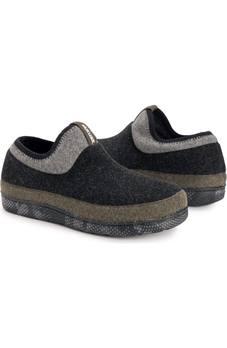 MUK LUKS Bennett Full Foot Slip on Slipper, Alternate, color, Black