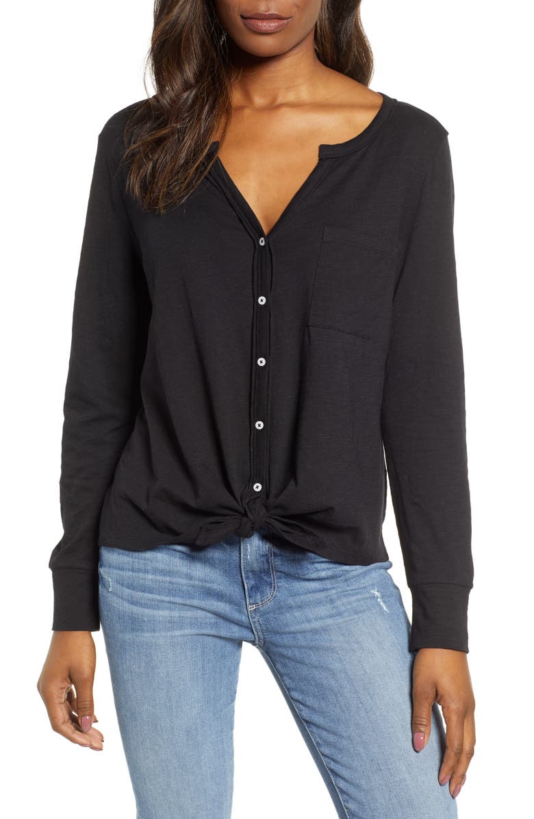 Caslon<sup>®</sup> Tie Front Top, Main, color,