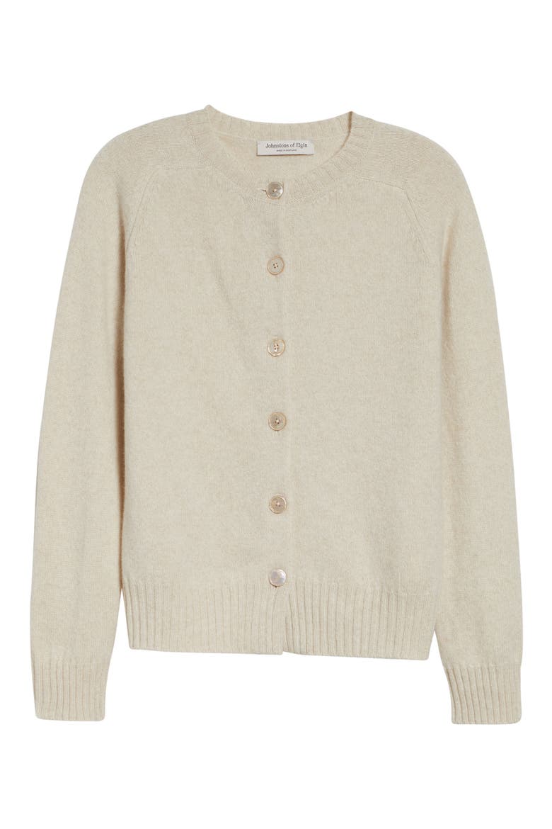 Blyth Lambswool Crewneck Cardigan, Alternate, color, CUILLIN SNOW