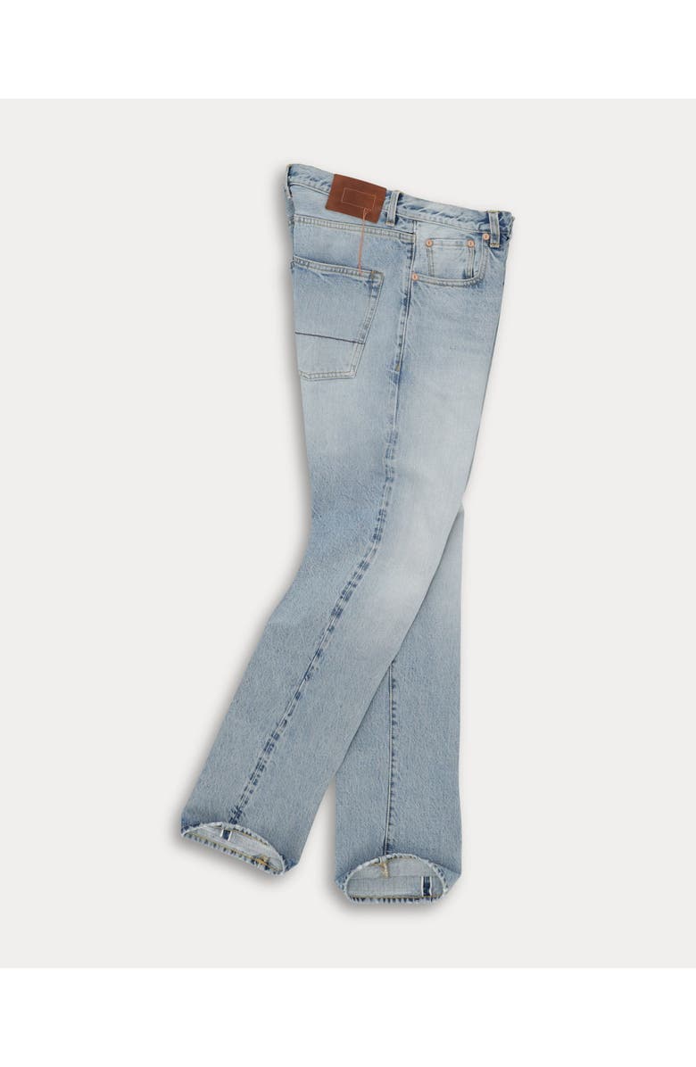 Fortela 965 John Japan Selvedge with Matte silver metal rivet Regular Fit Denim Pants, Alternate, color, Dark Bleach Wash