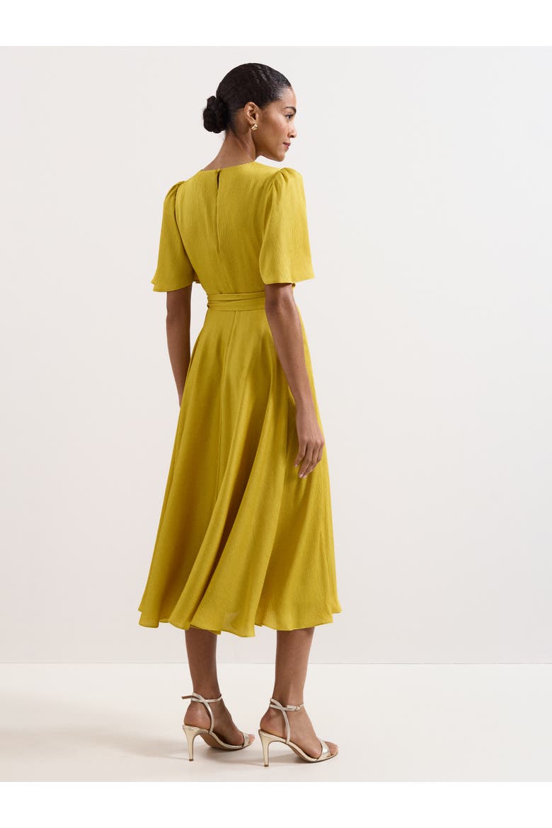 Abbie Draped Tie Waist Wrap Dress, Alternate, color, Yellow