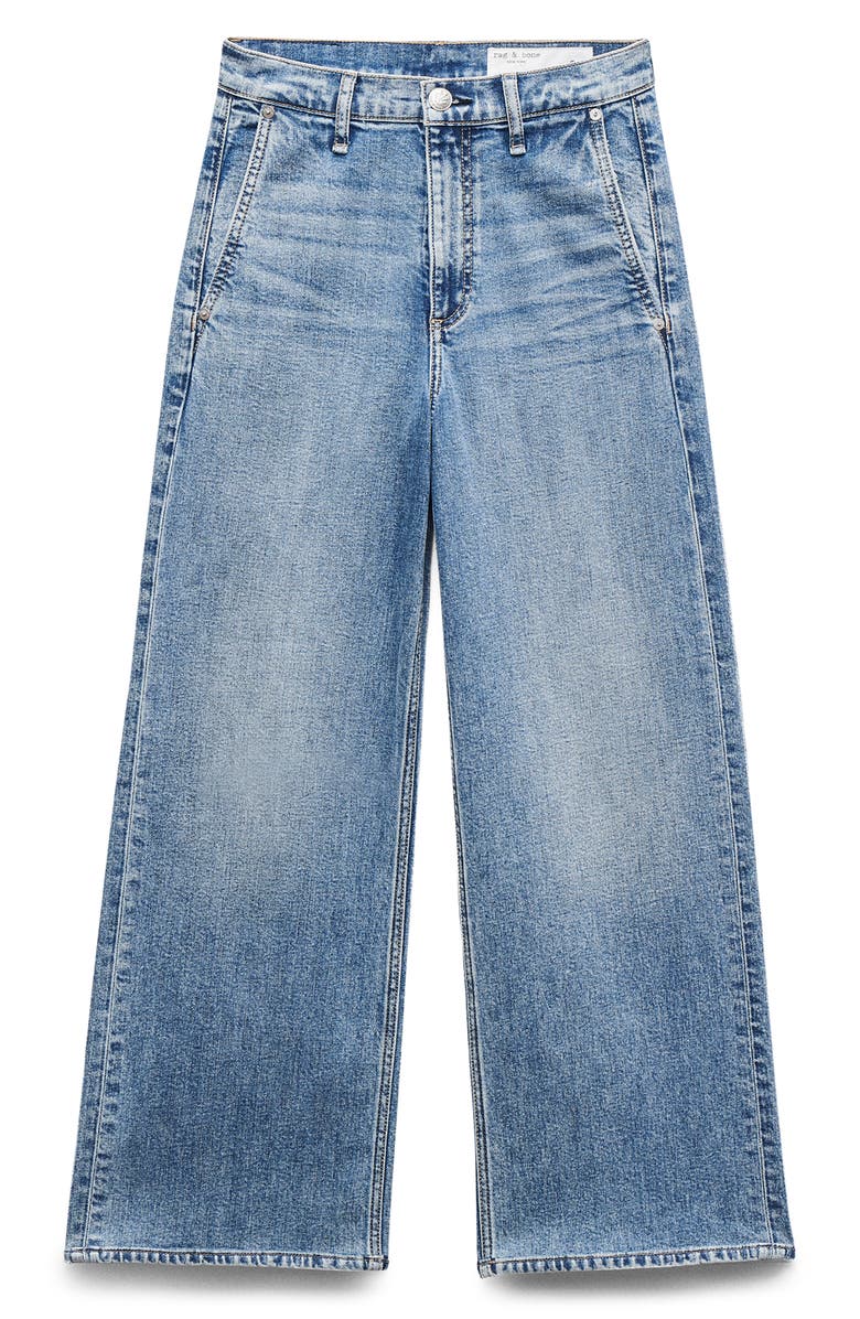 rag & bone Andi High Waist Ankle Wide Leg Jeans, Alternate, color, Orian