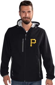 G-III SPORTS BY CARL BANKS Men's G-III Sports by Carl Banks Black Pittsburgh Pirates Double Play Hooded Lightweight Full-Zip Jacket