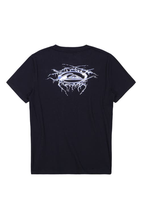 Shop Quiksilver Kids' Mercury Chrome Graphic T-shirt In Black