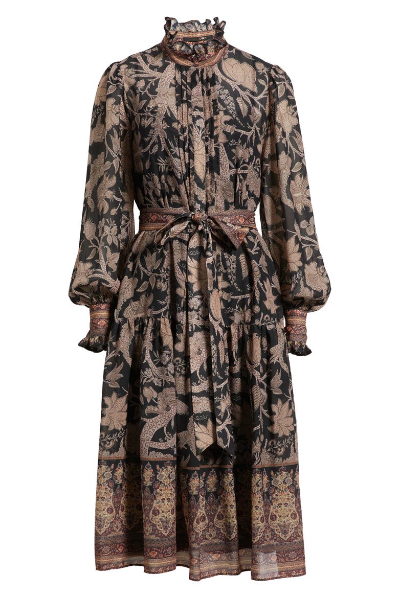 Moses Mixed Print Long Sleeve Dress, Alternate, color, BLACK MULTI