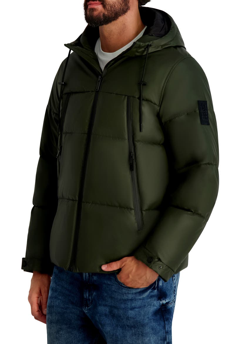 Hooded Puffer Jacket, Alternate, color, OLIVE