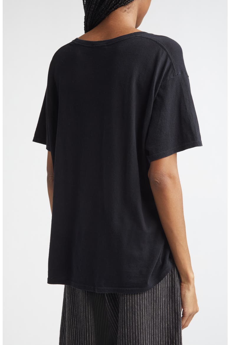Allergic to Stupid Cotton & Cashmere Graphic T-Shirt, Alternate, color, BLACK