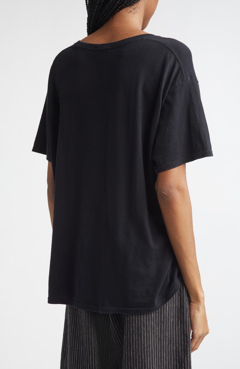 R13 Allergic to Stupid Cotton & Cashmere Graphic T-Shirt, Alternate, color, Black