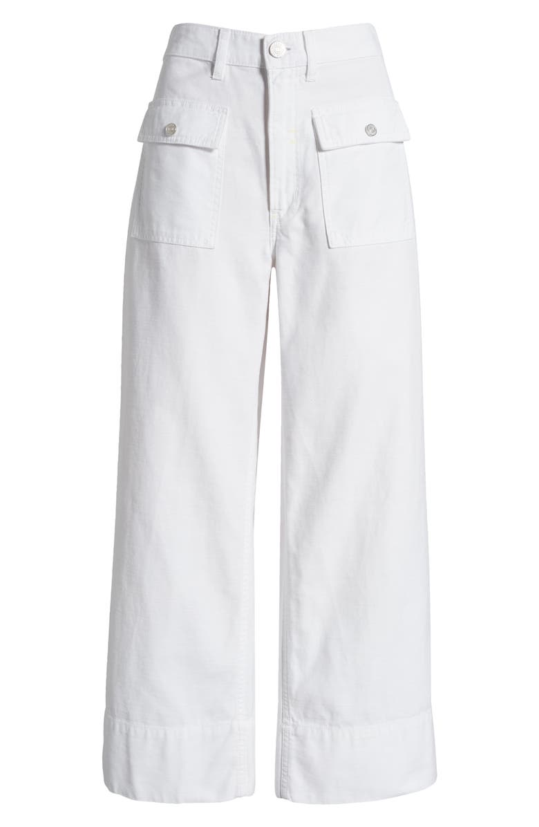 FRAME The '70s Patch Pocket Ankle Wide Leg Twill Pants, Alternate, color, 