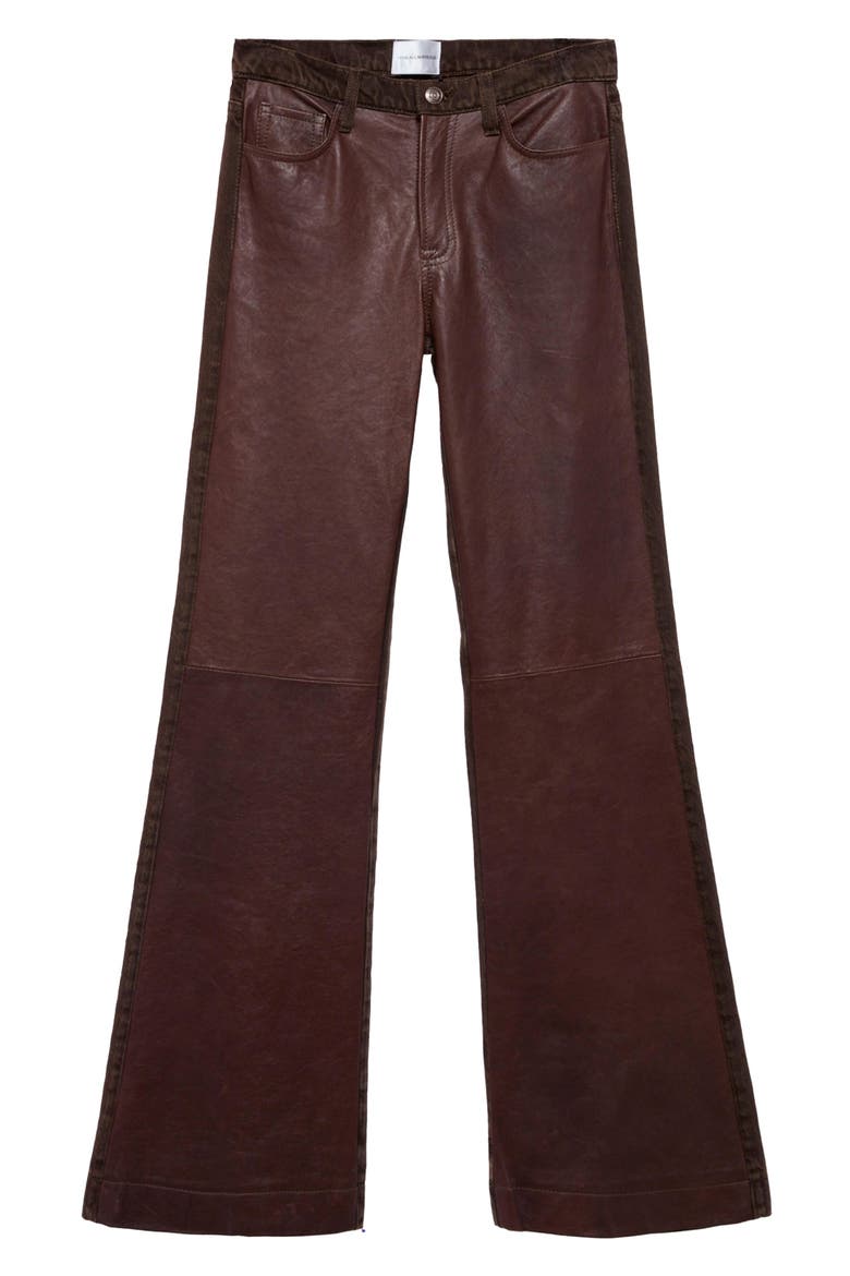 Dojo Coated Flare Pants, Alternate, color, LEATHER NOHO