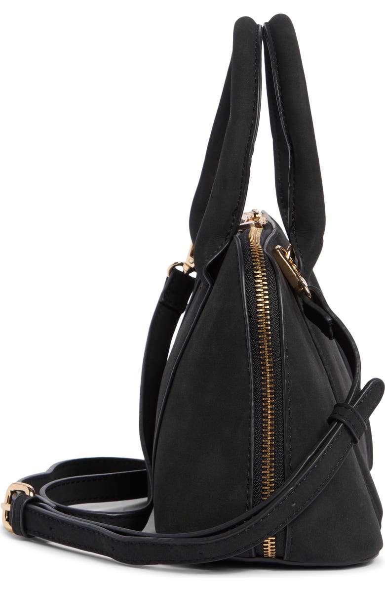 URBAN EXPRESSIONS HANDBAGS Barrel Faux Suede Shoulder Bag, Alternate, color, Black