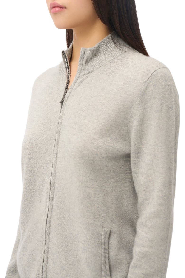 Full-Zip Cashmere Cardigan, Alternate, color, high rise