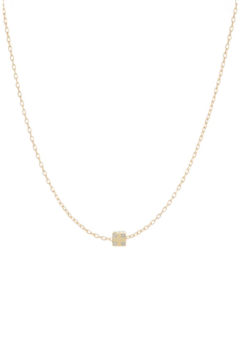 Bead Party Diamond Dice Bead Necklace, Main, color, YELLOW