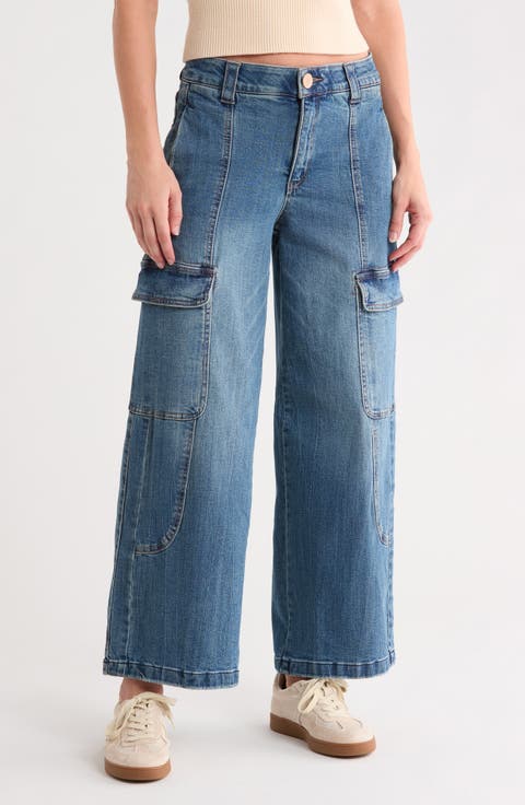 Wide Leg Cargo Jeans