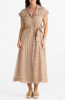 Brave+True Portia Stripe Maxi Shirtdress