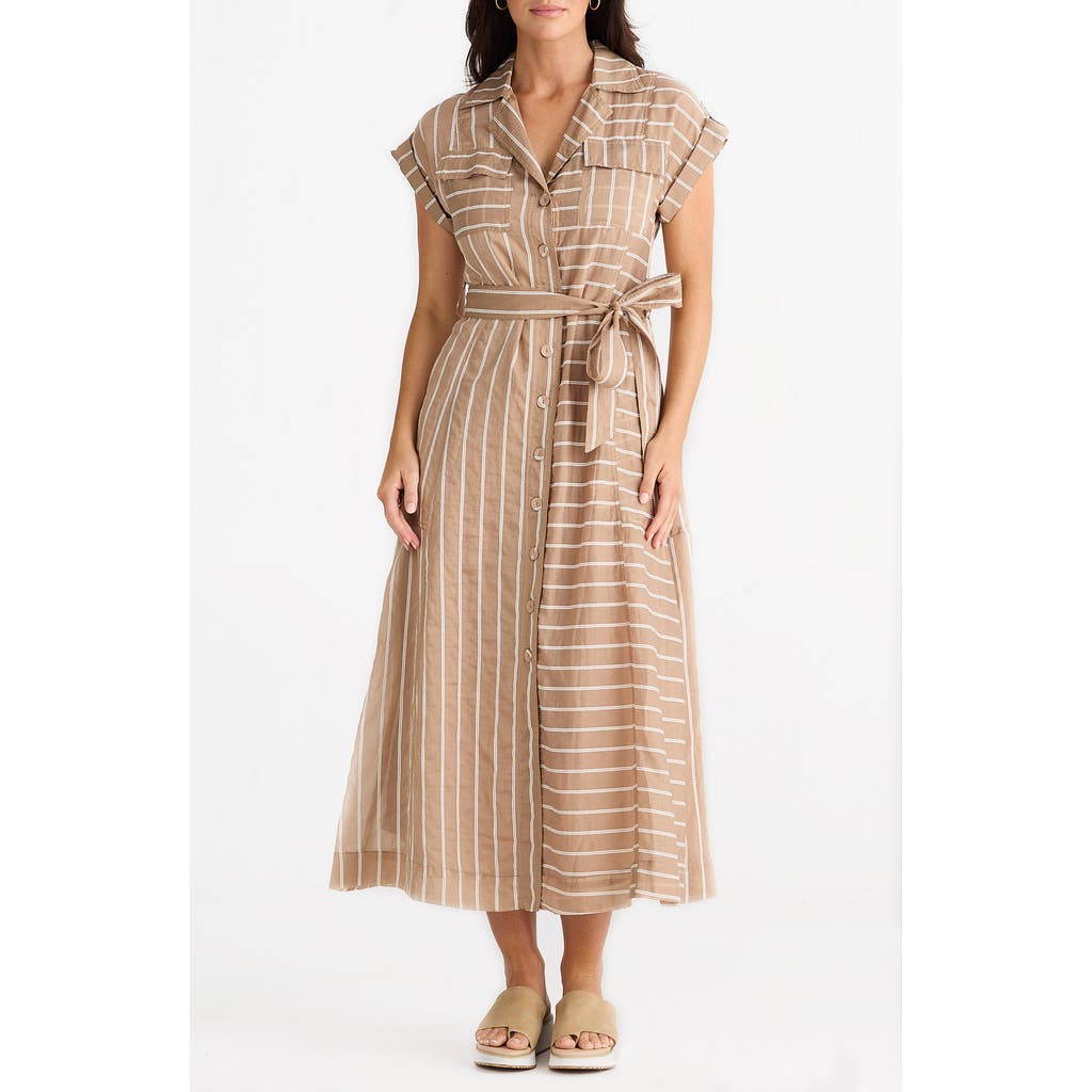 BRAVE + TRUE BRAVE+TRUE PORTIA STRIPE MAXI SHIRTDRESS