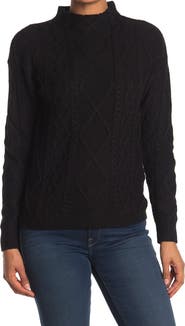 BY DESIGN St. Moritz Textured Mock Neck Sweater