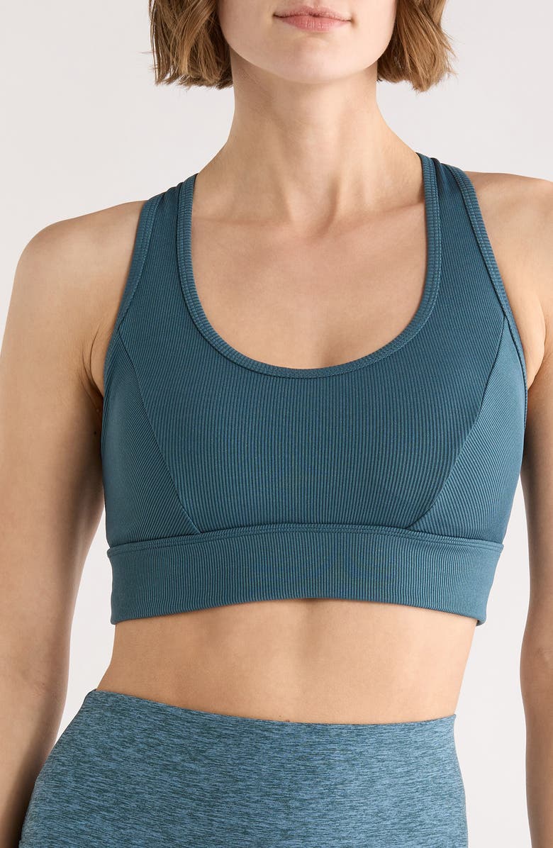 MARIKA Nina Racerback Sports Bra, Main, color, Tidal
