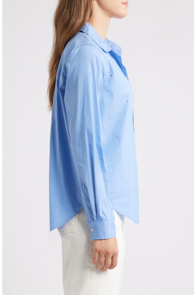 Alden Rhinestone Shirt, Alternate, color, FRESH HYDRANGEA