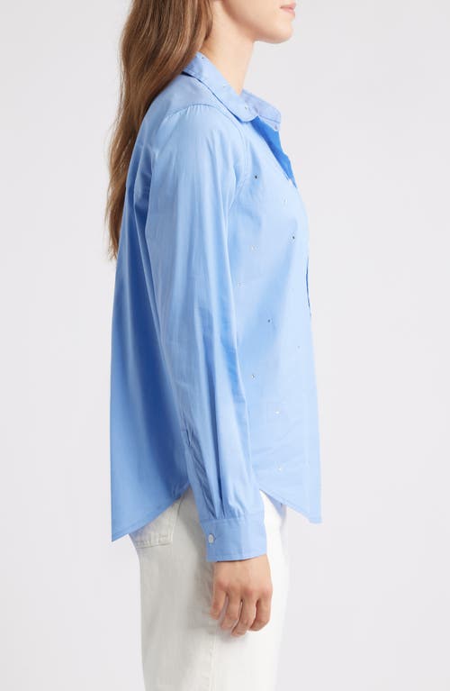 Beachlunchlounge Alden Rhinestone Shirt In Blue