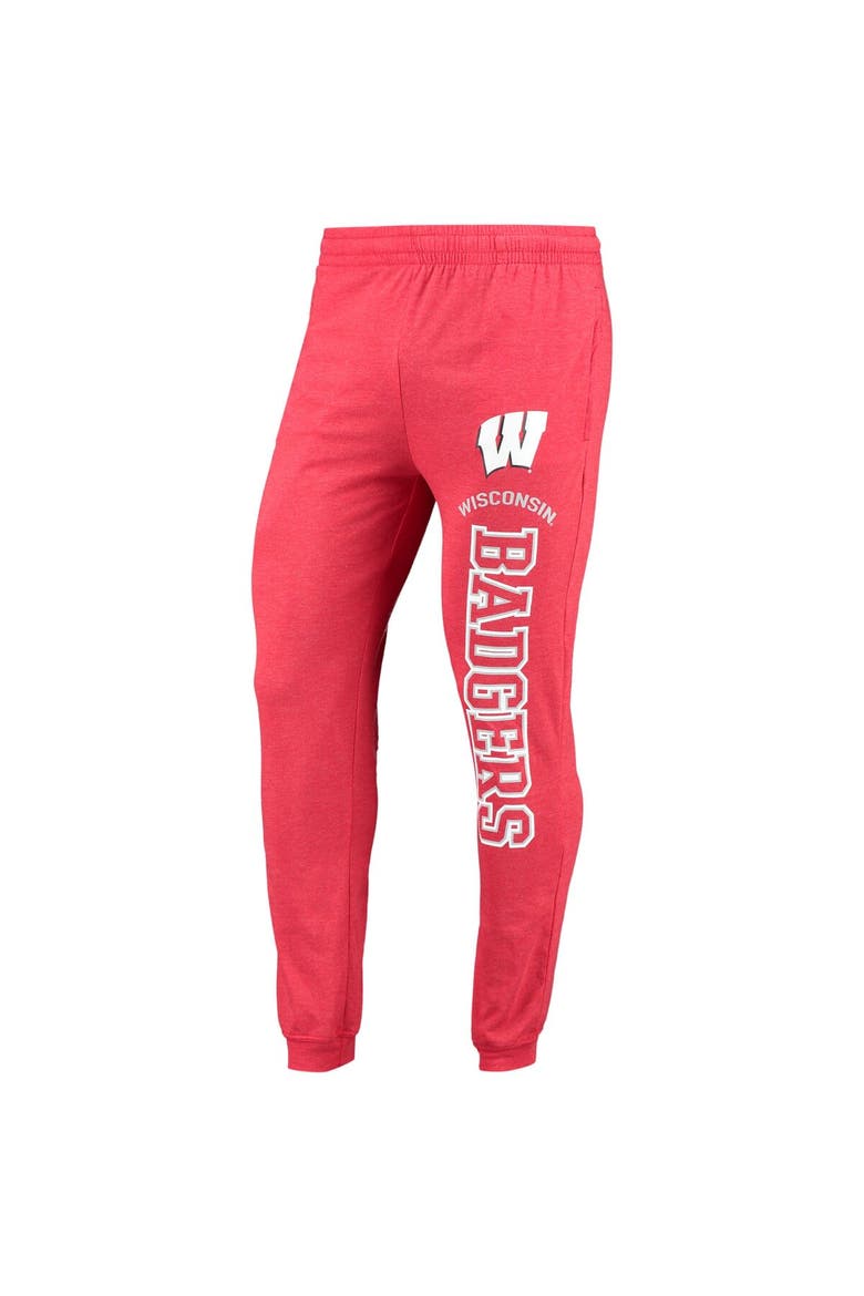 Men's Concepts Sport Red/Heather Charcoal Wisconsin Badgers Meter Long Sleeve Hoodie T-Shirt & Jogger Pajama Set, Alternate, color, Red