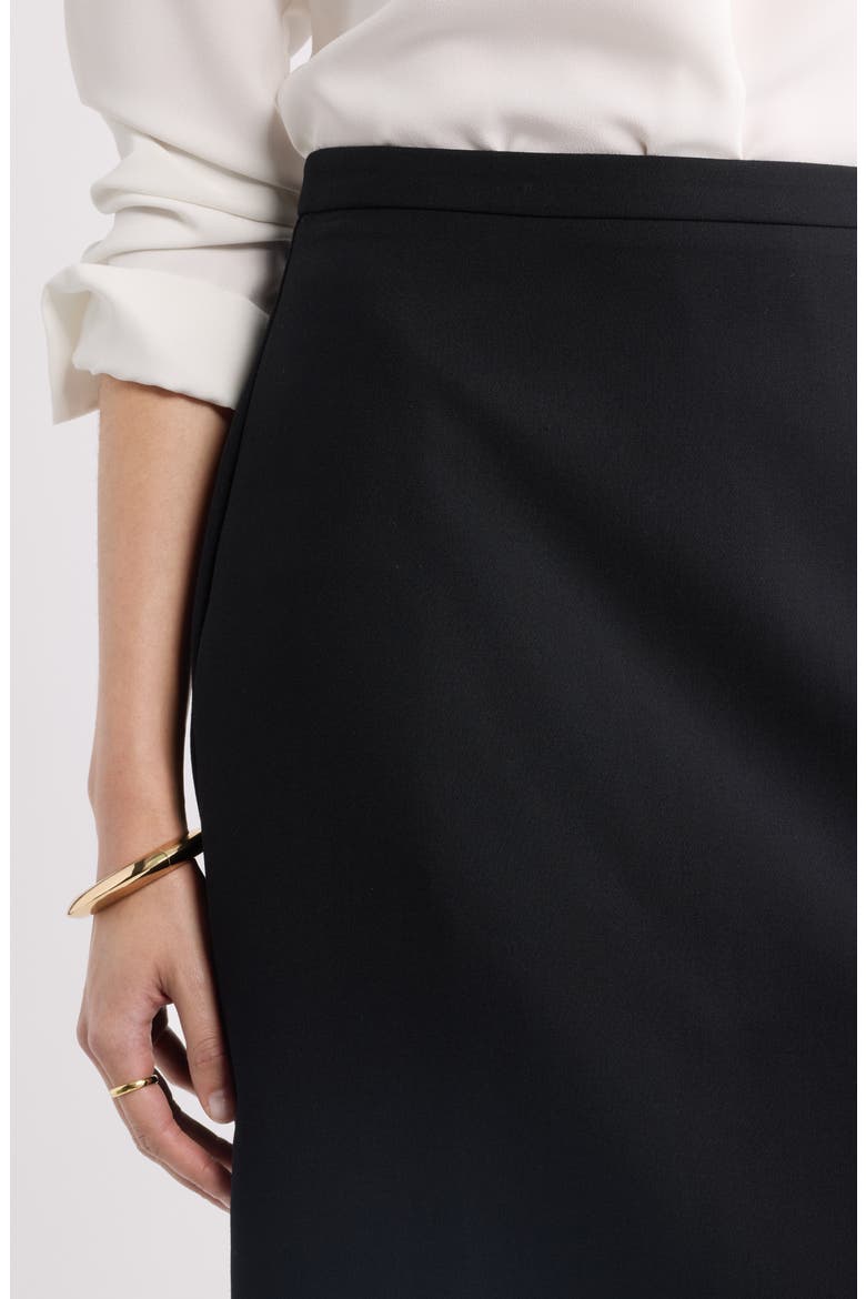 Suiting Column Midi Skirt, Alternate, color, BLACK