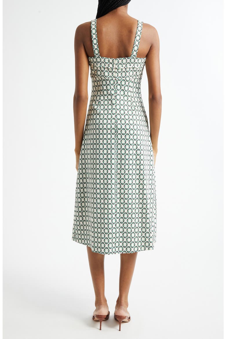Colleen Chain Print Cotton Blend Dress, Alternate, color, DOVE MULTI