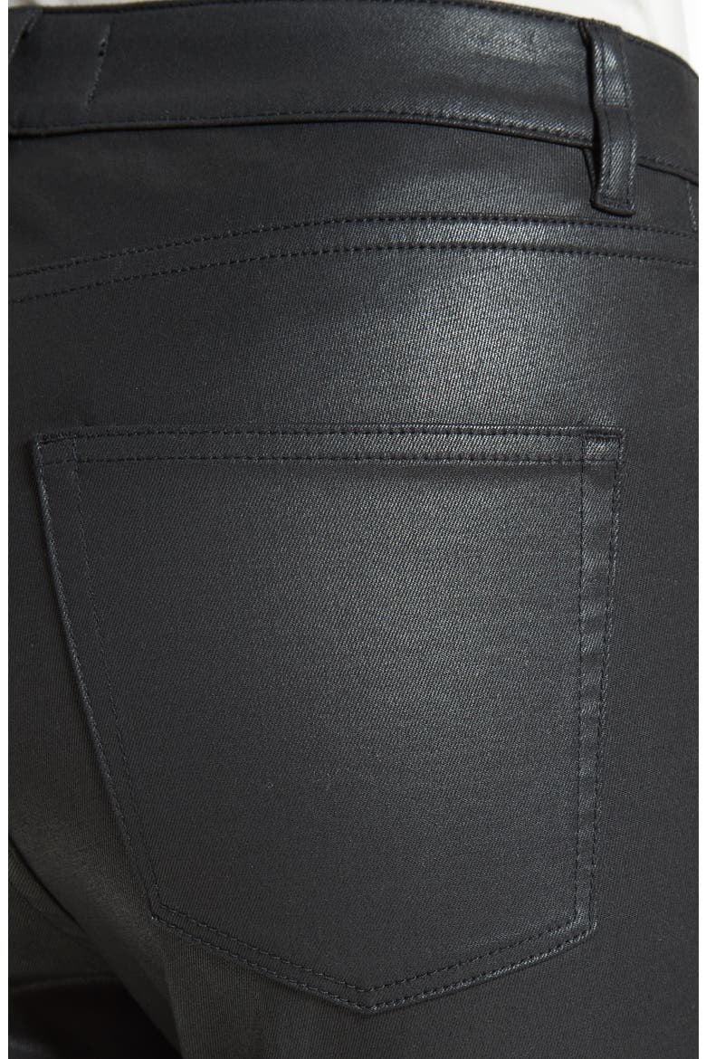 Faux Leather Skinny Jeans, Alternate, color, BLA01