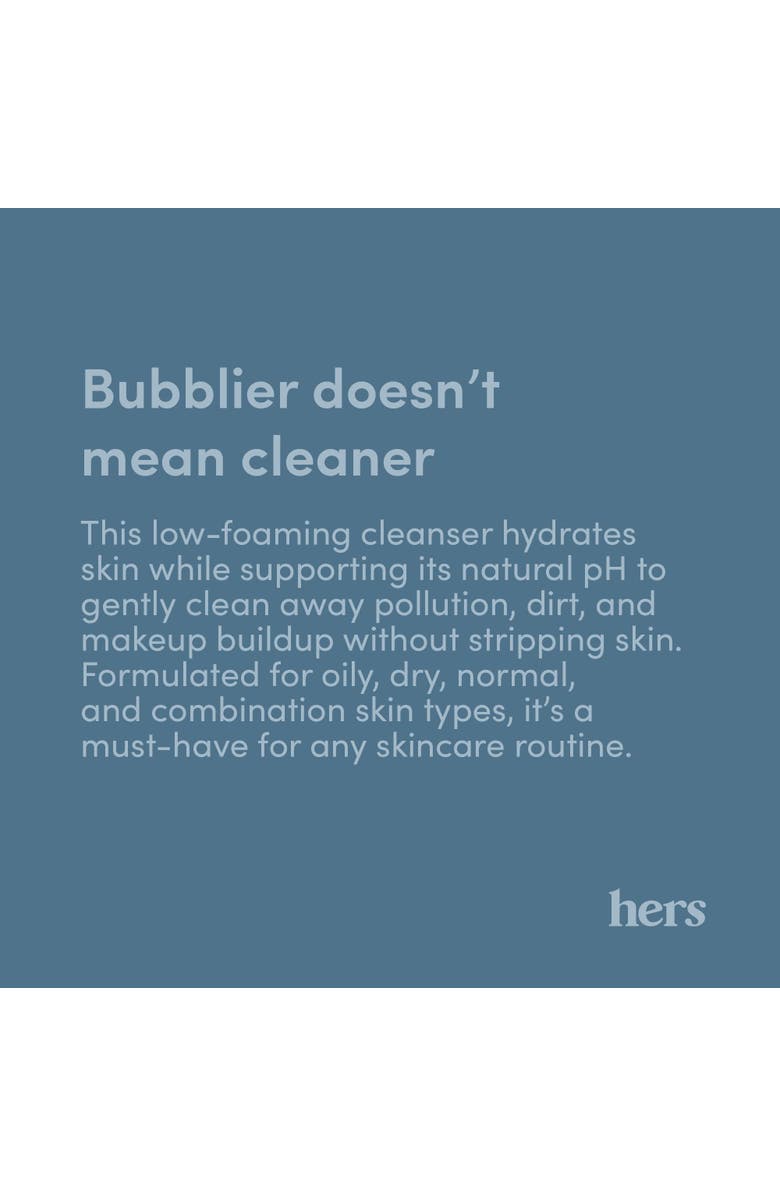 HIMS & HERS Clear Waters Hydrating Cleanser Gentle, pH-Balancing, Squalane Face Wash with Hyaluronic Acid, Alternate, color,