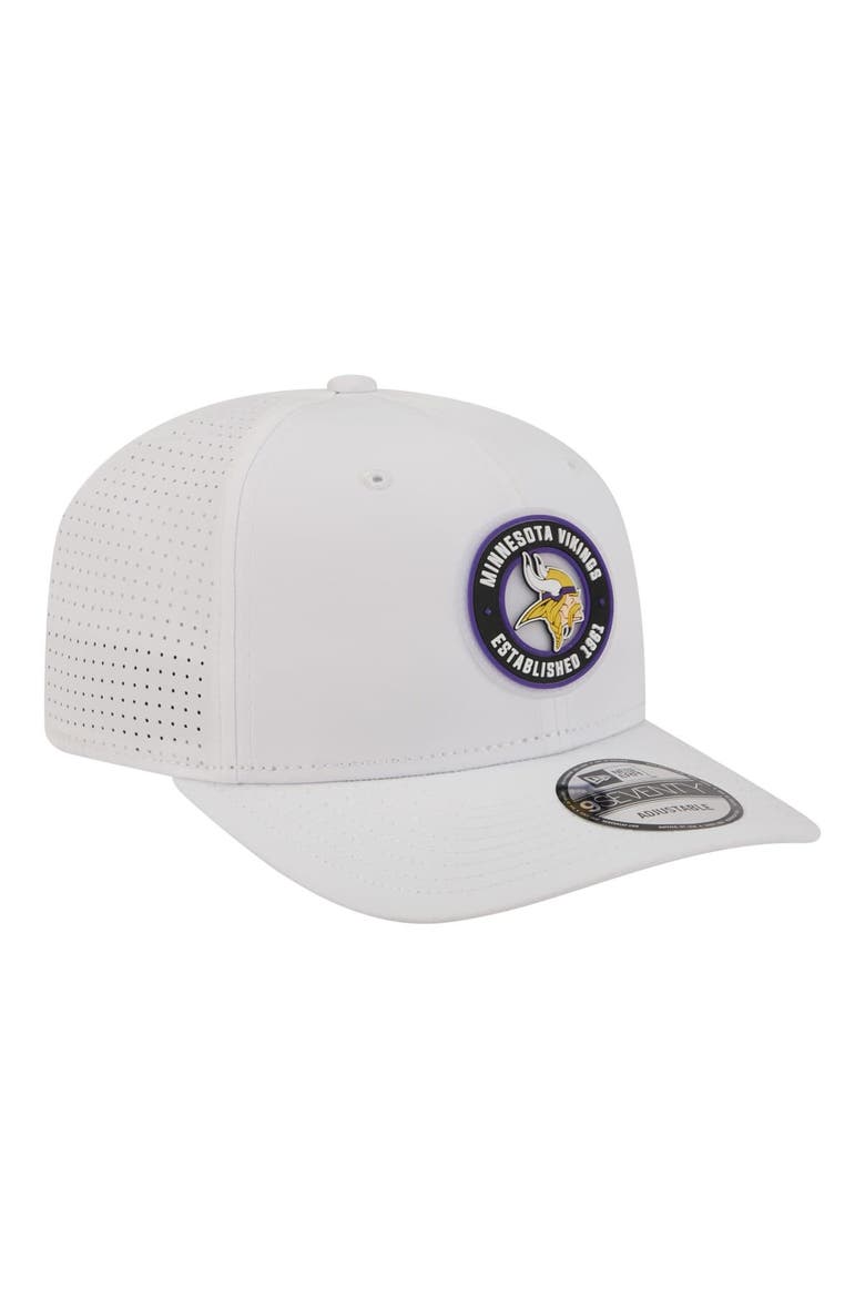 Men's New Era  White Minnesota Vikings COOLERA 9SEVENTY Adjustable Hat, Alternate, color, White