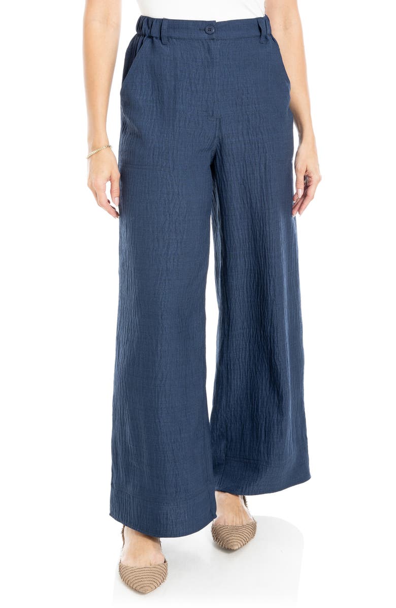 MAX STUDIO Easy Wide Leg Pants, Alternate, color, Heather Navy