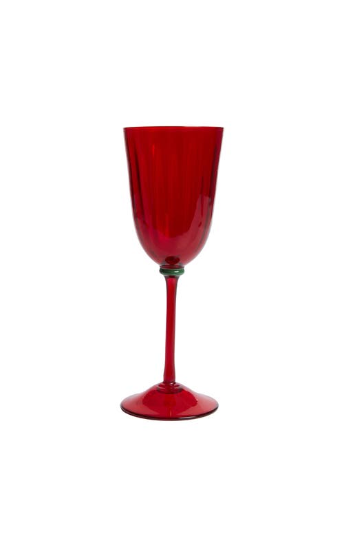 La Doublej Wine Rainbow Glasses Set Of 2 In Red
