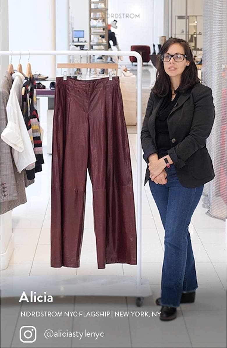 Didi Wide Leg Leather Pants, sales video thumbnail