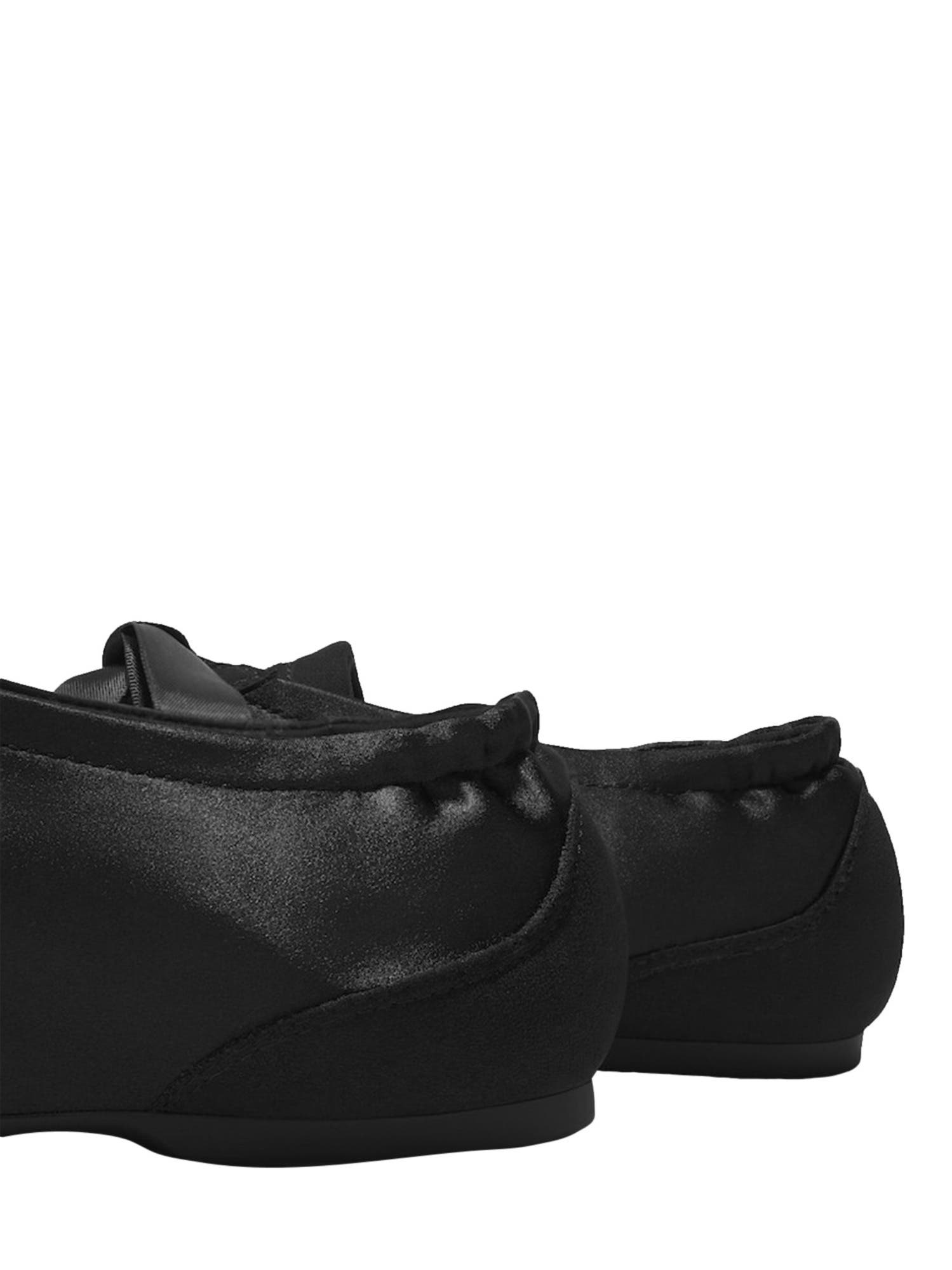 VIVAIA Square-Toe Lace-Up Satin Sneakerina, Alternate, color, Black