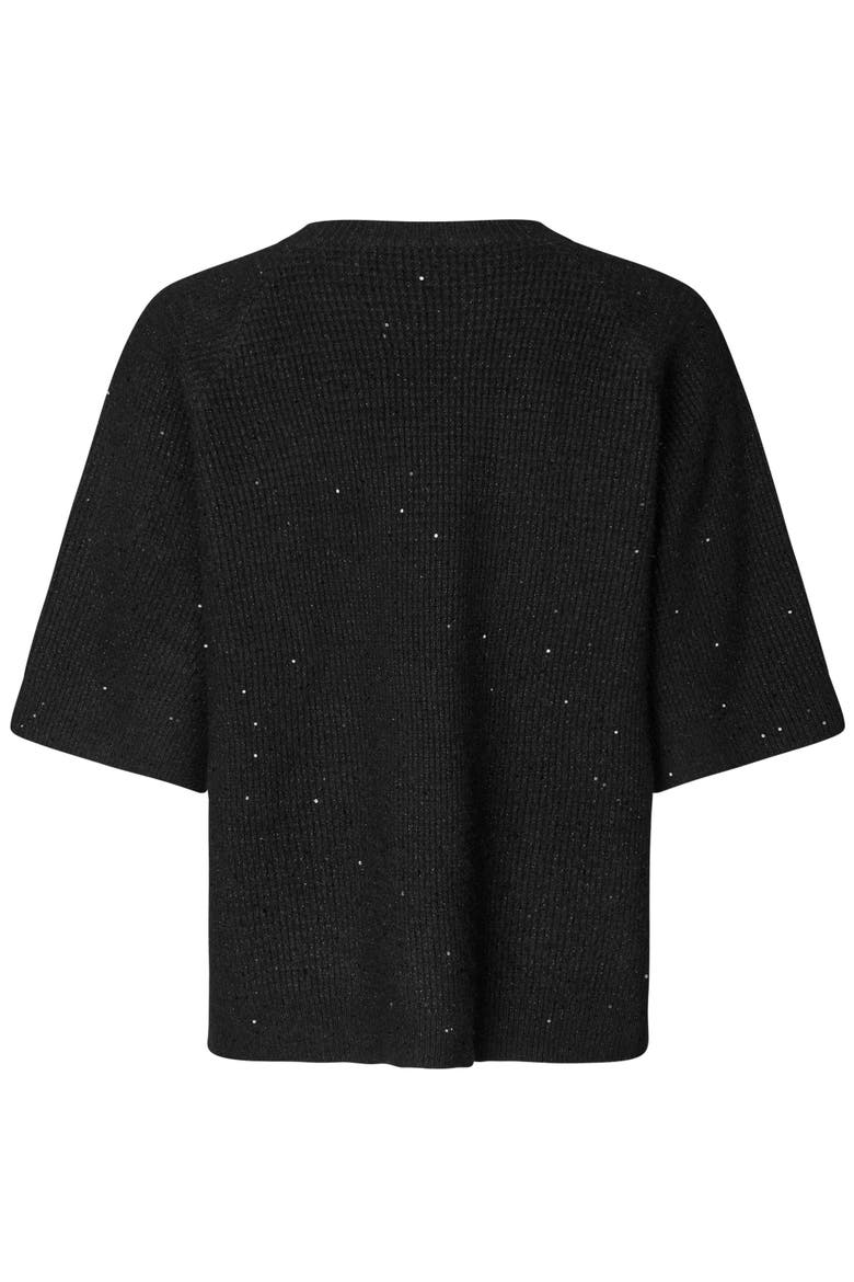 MaFarinna Shimmer Short Sleeve Jumper, Alternate, color, Black